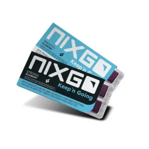 Nixgo Mora Azul gomas nicotina Smooth 2mg Strong 3.5mg mora azul natural México