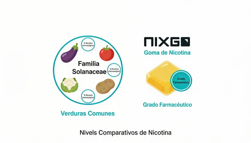 nicotina en alimentos comunes solanáceas origen natural nicotina