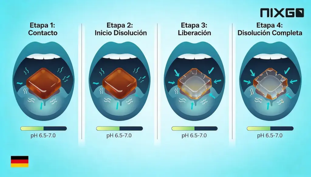 Diagrama tecnología alemana goma suave Nixgo de grado farmacéutico