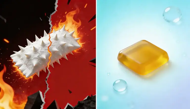 Comparación Pouches tradicionales con picor intenso versus Nixgo sin hormigueo ni irritación