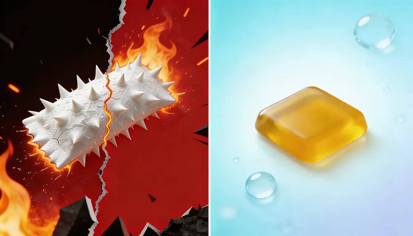 Comparación Pouches tradicionales con picor intenso versus Nixgo sin hormigueo ni irritación