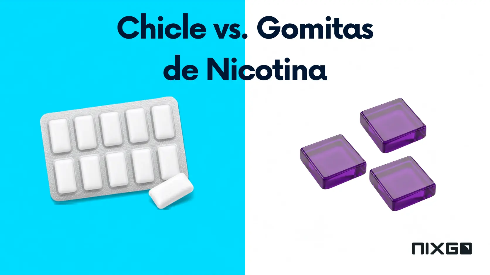 Chicle de Nicotina vs. Gomitas de Nicotina: ¿Cuál es la Diferencia? 1 Comparación entre chicle de nicotina tradicional y gomitas de nicotina Nixgo