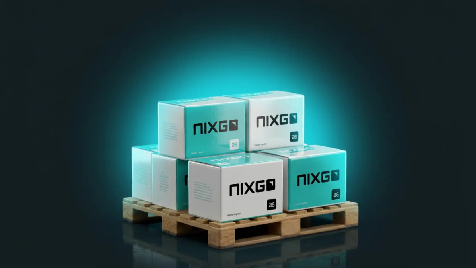 Distribuidores 1 Pallet con cajas de gomas de nicotina Nixgo para distribución al mayoreo