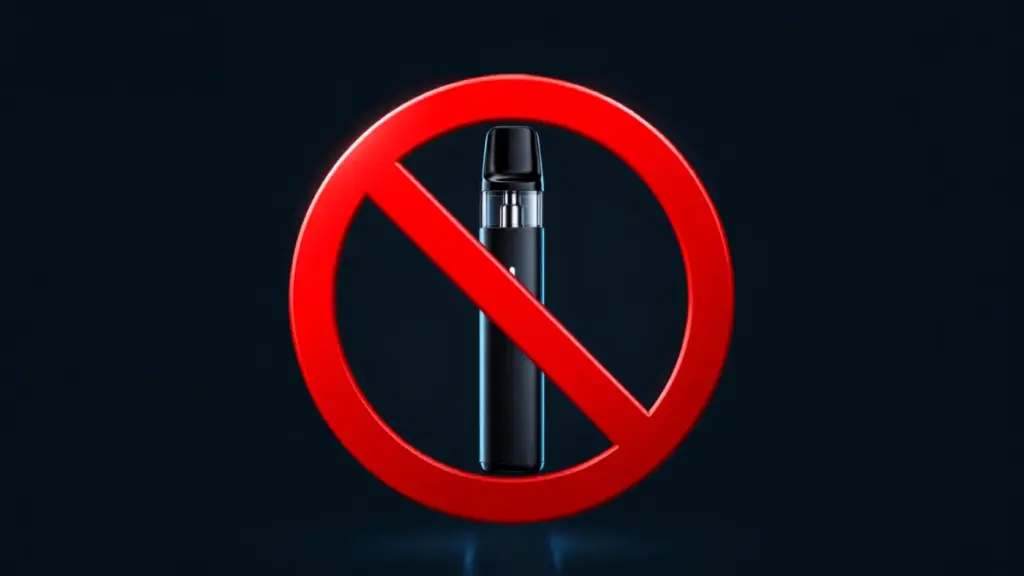 Vapeadores Prohibidos en México: El Problema Es la Prohibición, No el Vapeo 7 Vapeador con símbolo de prohibido